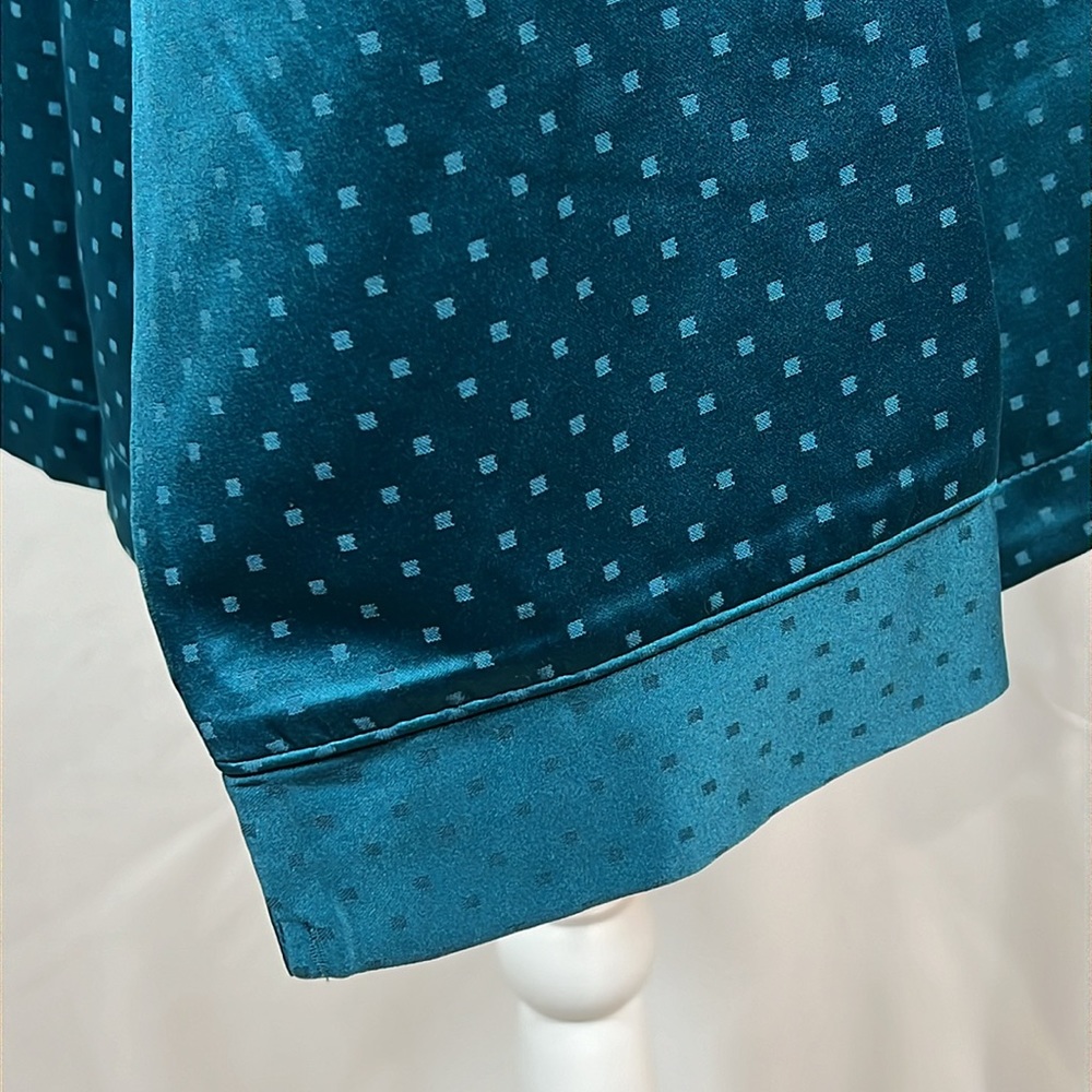 NWT Miss Elaine Essentials Teal Sleep Lounge Button Down Top Size M - Picture 5 of 10
